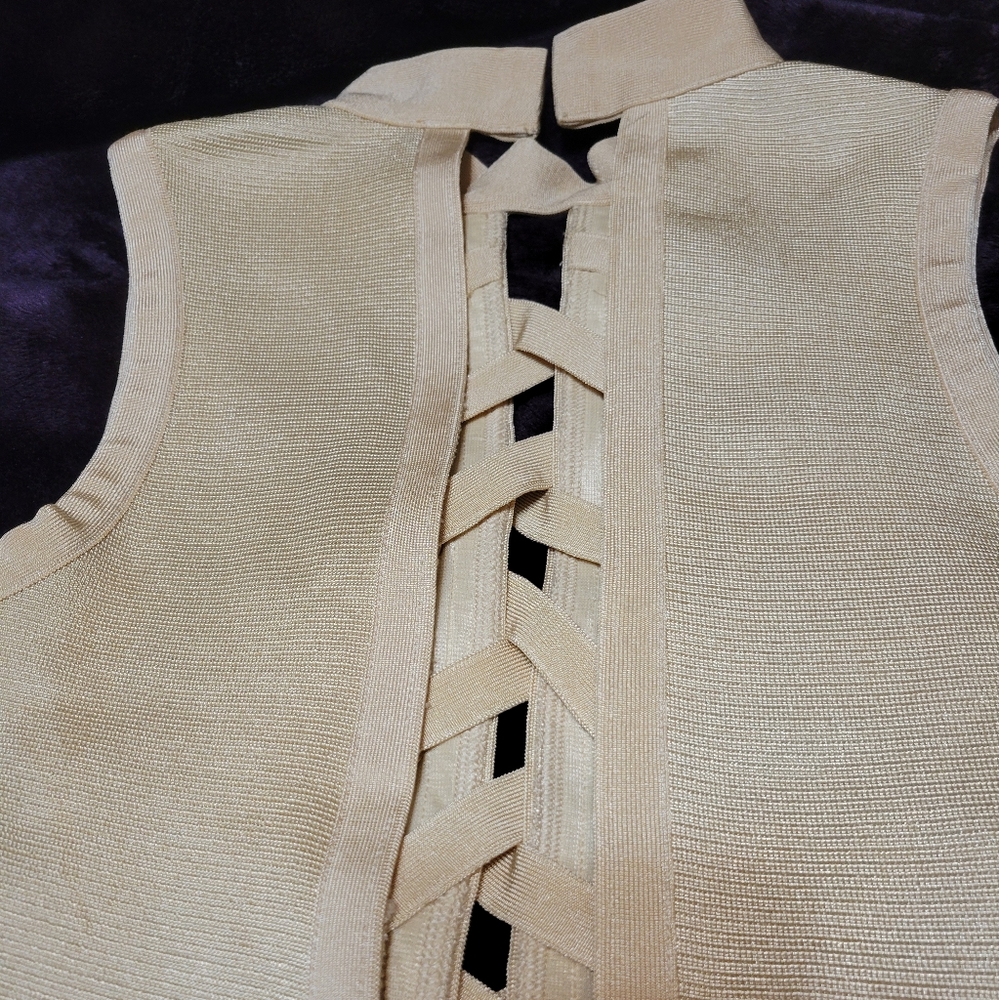 Gold Bandage Dress